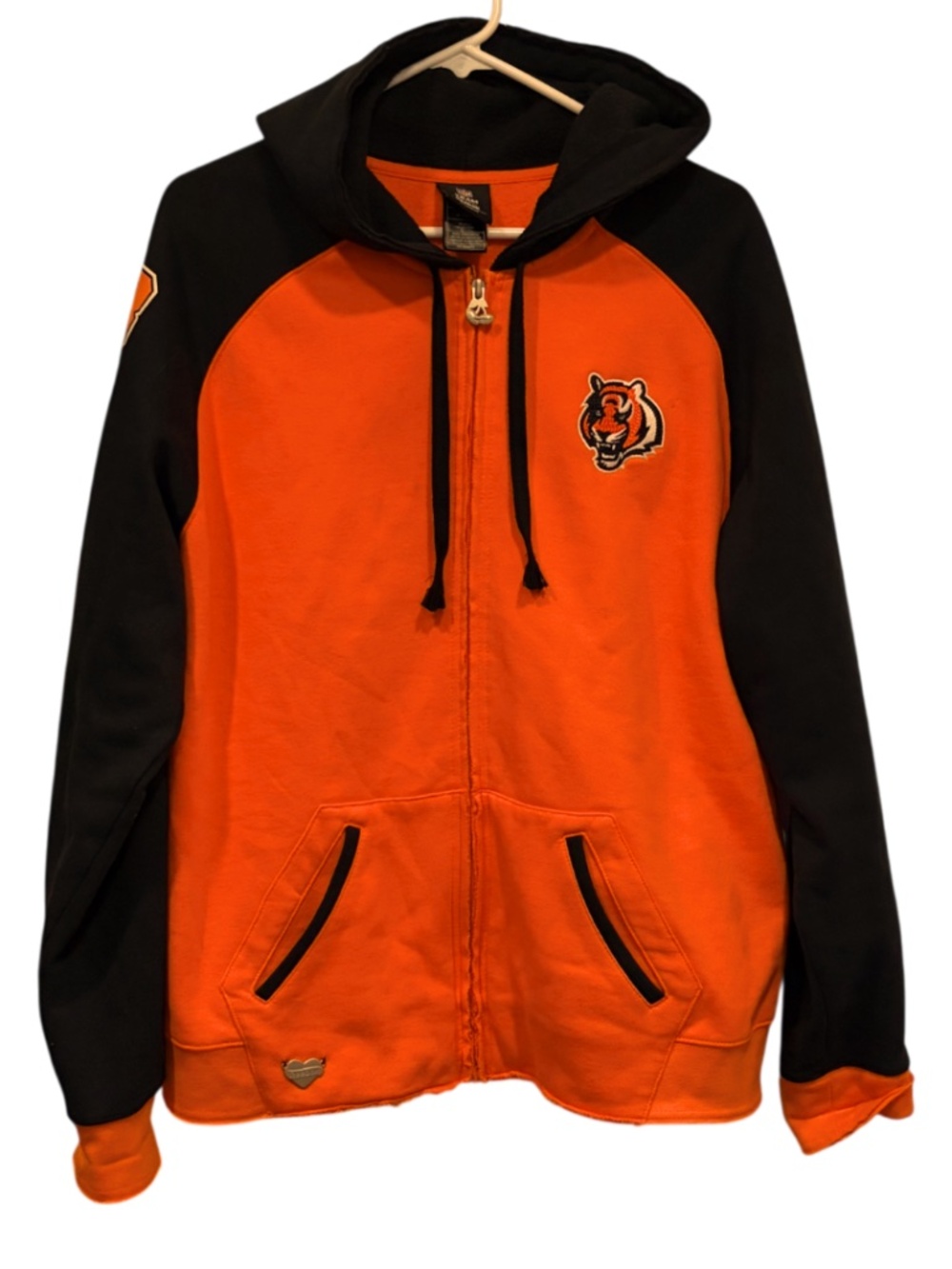 Women Reebok Cincinnati Bengals Full Zip Hooded Sweatshirt